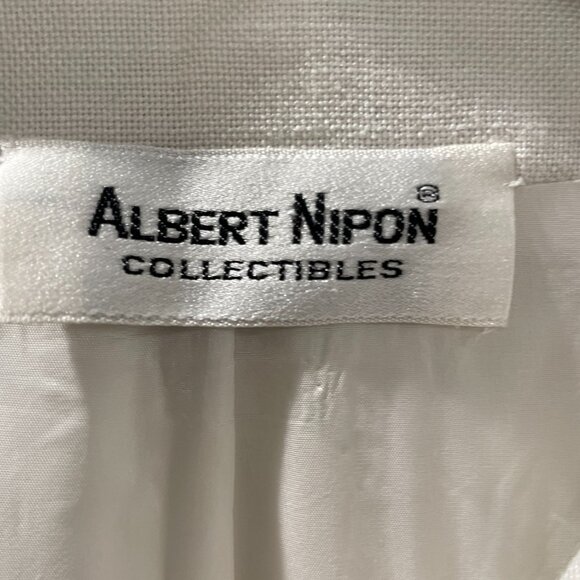 Albert Nipon Women’s Vintage Cream White Linen-Blend Suit Jacket Blazer - Picture 8 of 9